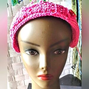 Artisanal Hair Ornament In Pink For The Cure Colorway.